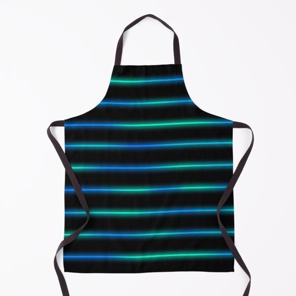 Item preview, Glowing Turquoise to Blue Lines on Black — Abstract Neon Art designed and sold by InFrameVision.