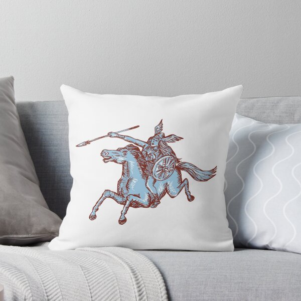 Item preview, Valkyrie Warrior Riding Horse Spear Etching designed and sold by patrimonio.