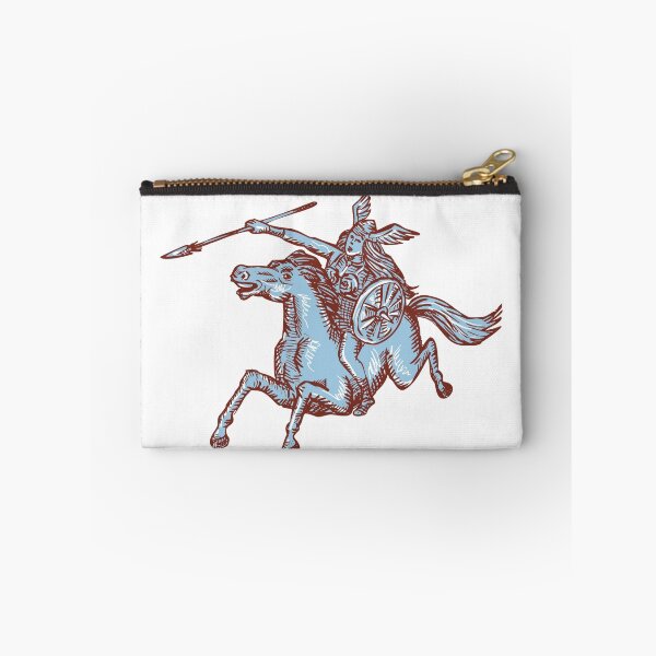 Item preview, Valkyrie Warrior Riding Horse Spear Etching designed and sold by patrimonio.