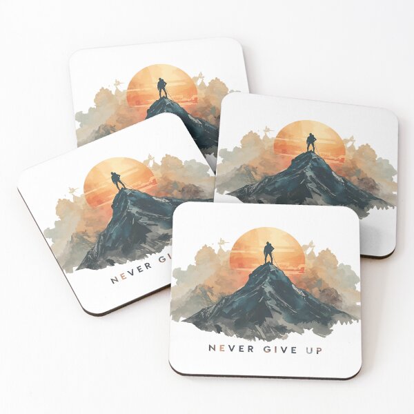Item preview, Never Give Up, Motivational Quote Sticker designed and sold by Moodune.