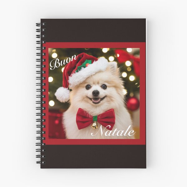 Item preview, A beautiful Pomeranian in a red frame wishes you a Merry Christmas. designed and sold by Fantasilandia.