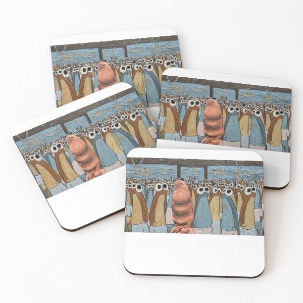 Item preview, Funny Marcus the Worm anchovies Painting designed and sold by creepytoesart.