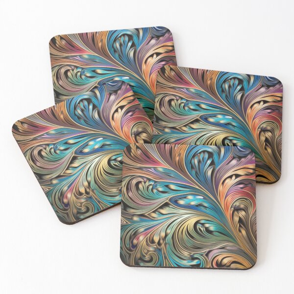 Item preview, Chromatic Foil Curlicues designed and sold by CraftedHome.