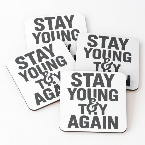 Item preview, STAY YOUNG & TRY AGAIN – Bold Motivational Streetwear Typography designed and sold by VibeLab_Art.