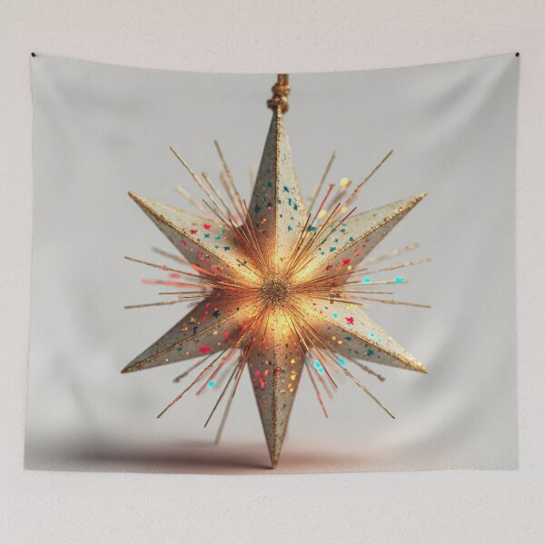 Item preview, 3D Christmas Star Ornament – Glowing Holiday Decoration designed and sold by LunaPoster.