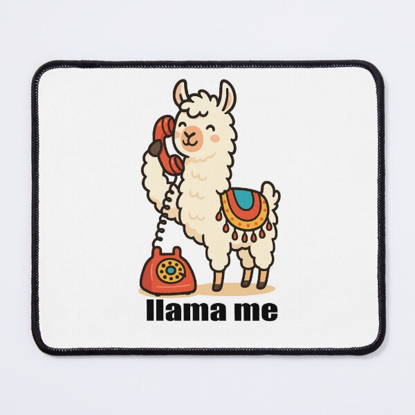 Item preview, Cute Llama "Llama me" (Call Me) Spanglish Funny Animal Pun designed and sold by Rising-Blue.