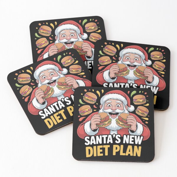 Item preview, Santa's new diet plan designed and sold by DreamOnShirts.