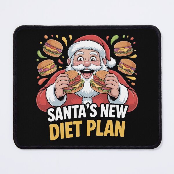 Item preview, Santa's new diet plan designed and sold by DreamOnShirts.