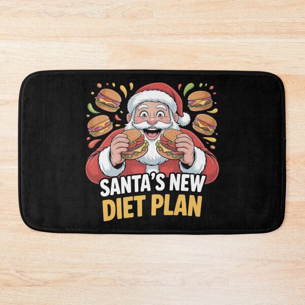Item preview, Santa's new diet plan designed and sold by DreamOnShirts.