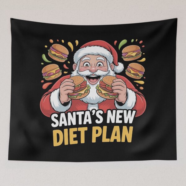 Item preview, Santa's new diet plan designed and sold by DreamOnShirts.