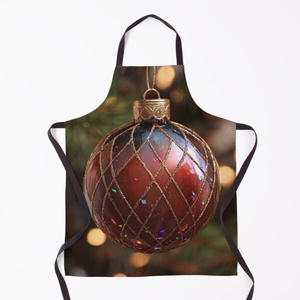 Item preview, Red Christmas Bauble Ornament • Festive Holiday Decor Glow designed and sold by LunaPoster.