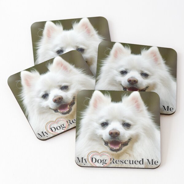 Item preview, My Dog Rescued Me Cute White Smiling Fluffy Dog designed and sold by Yogibear & Rachelle .