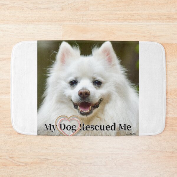 Item preview, My Dog Rescued Me Cute White Smiling Fluffy Dog designed and sold by Yogibear & Rachelle .