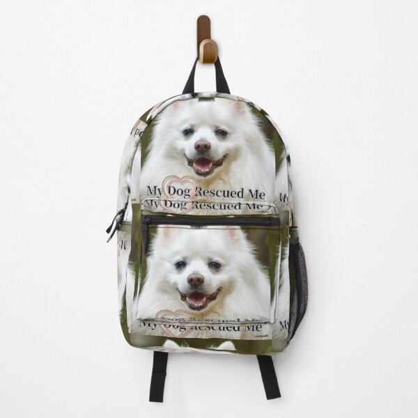 Item preview, My Dog Rescued Me Cute White Smiling Fluffy Dog designed and sold by Yogibear & Rachelle .