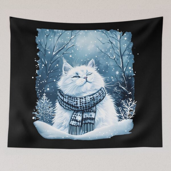 Item preview, Christmas cat Winter Cat designed and sold by Uglyandcute.