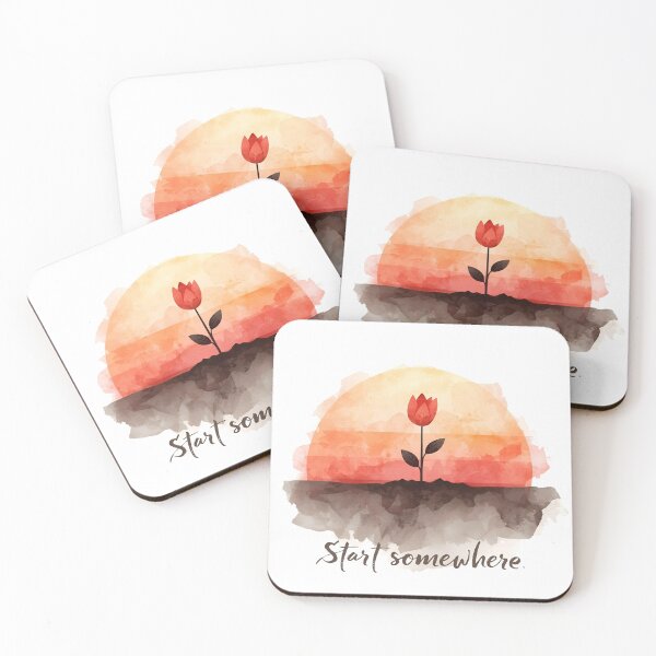 Item preview, Start Somewhere, Motivational Minimalist Quote Sticker designed and sold by Moodune.