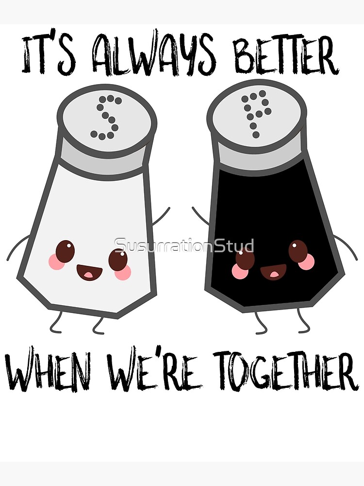 Salt And Pepper Best Friends Greeting Card for Sale by SusurrationStud