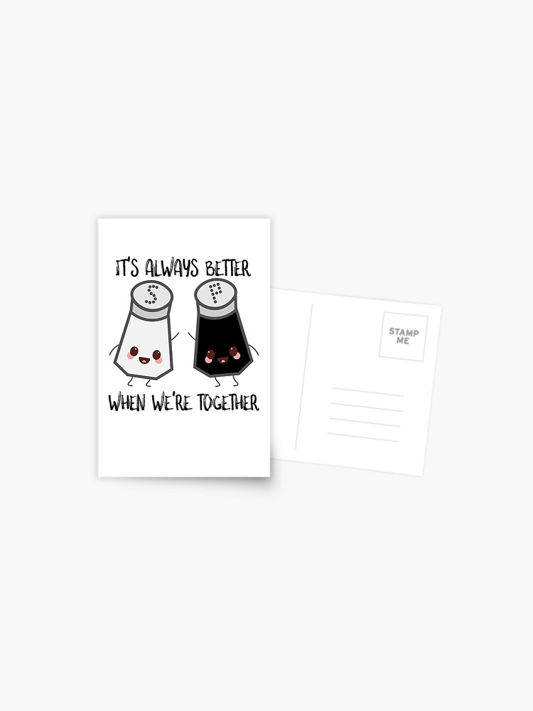 Salt And Pepper Best Friends Greeting Card for Sale by SusurrationStud