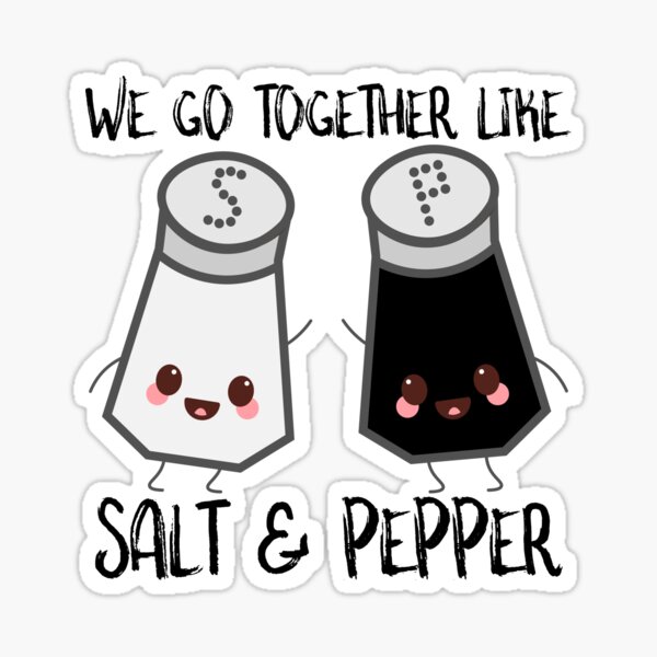 Salt And Pepper Best Friends Sticker for Sale by SusurrationStud