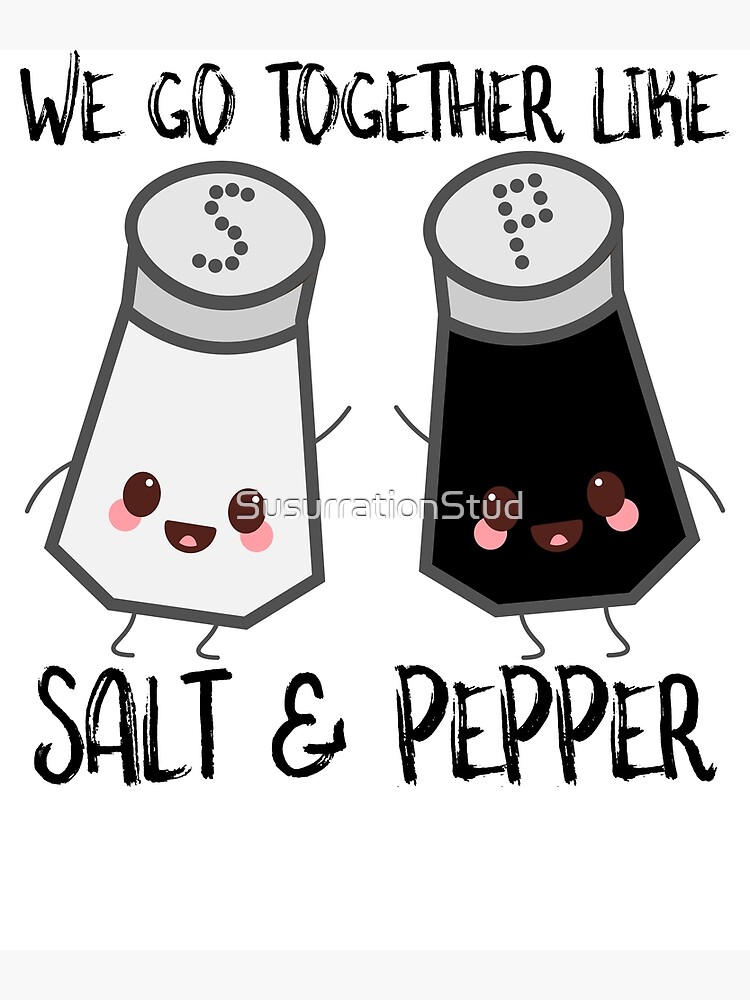 Salt And Pepper Best Friends Greeting Card for Sale by SusurrationStud