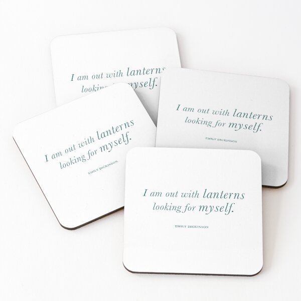 Item preview, Emily Dickinson Quote – “I am out with lanterns looking for myself” Minimalist Typography designed and sold by DavidMay.