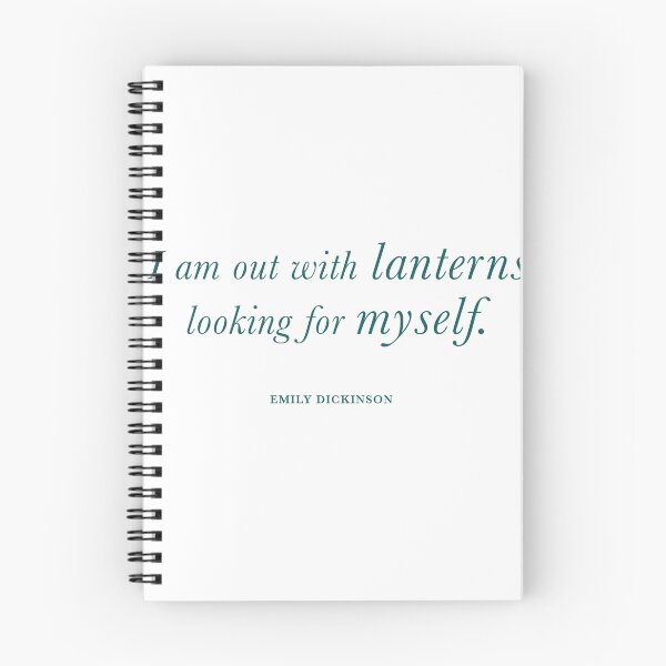Item preview, Emily Dickinson Quote – “I am out with lanterns looking for myself” Minimalist Typography designed and sold by DavidMay.