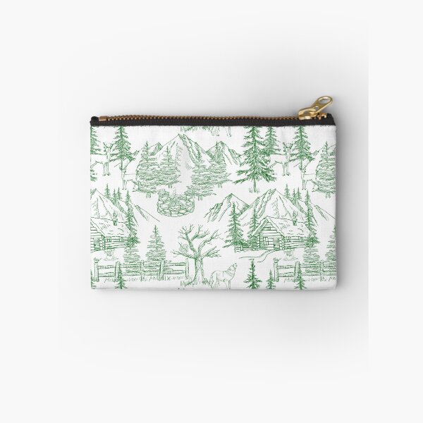 Item preview, Winter Wonderland Toile Landscape Green designed and sold by AbigailHerman.