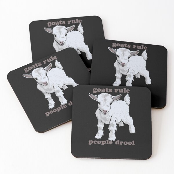 Item preview, Goats Rule People Drool Mounted Print designed and sold by shophanhanh.