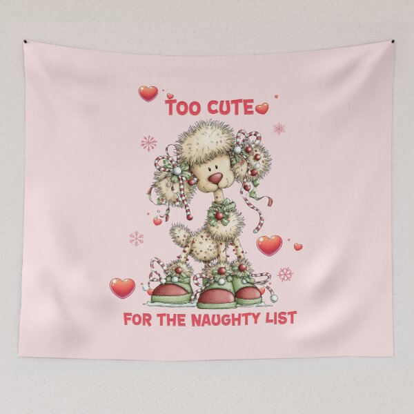 Item preview, Too Cute for the Naughty List | Funny Christmas Puppy Design | Cute Holiday Dog Illustration designed and sold by Twist & Print.