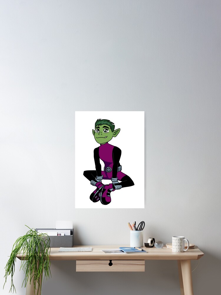 Thumbnail 2 of 3, Poster, Beast Boy designed and sold by RobynKitty.