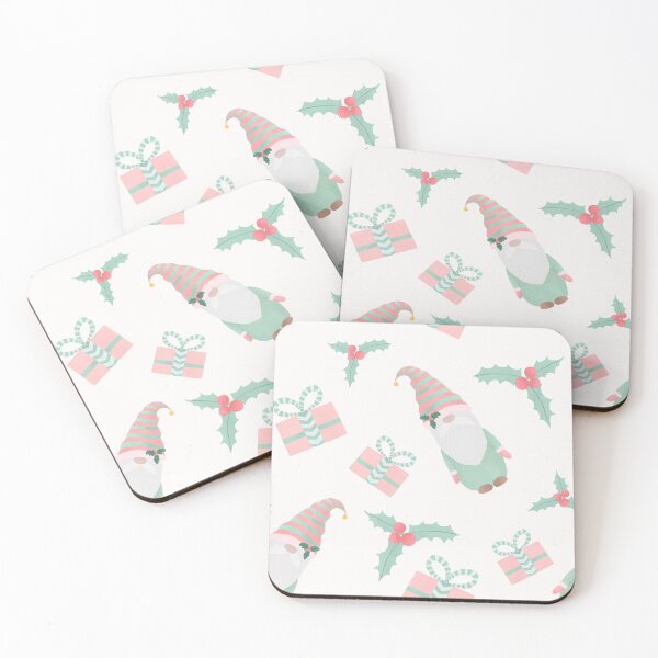Item preview, Mint and pink Christmas Gnomes designed and sold by Home Cyn Home.