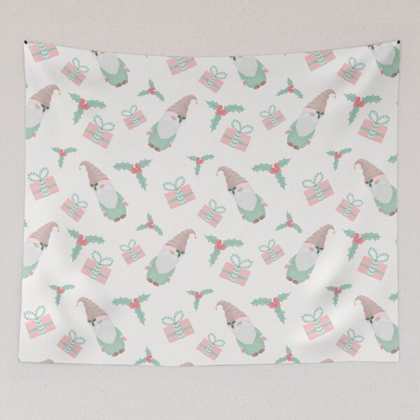 Item preview, Mint and pink Christmas Gnomes designed and sold by Home Cyn Home.