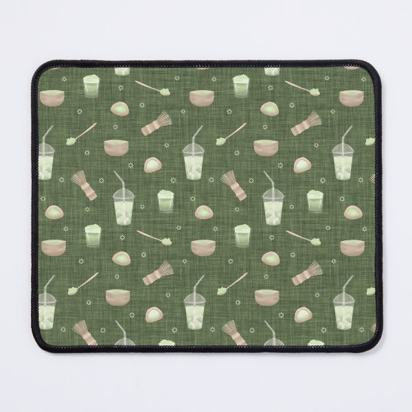 Item preview, Whimsical Matcha Green Tea Ritual with Mochi, Whisk, Cups and Tiny Flowers designed and sold by piptompatternco.