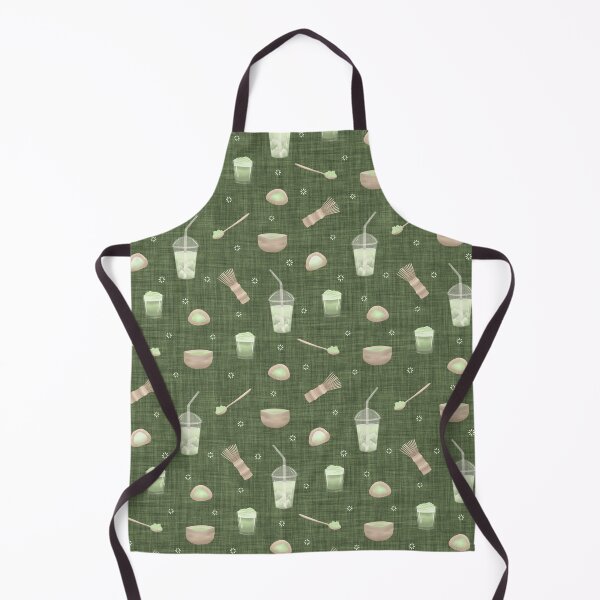 Item preview, Whimsical Matcha Green Tea Ritual with Mochi, Whisk, Cups and Tiny Flowers designed and sold by piptompatternco.