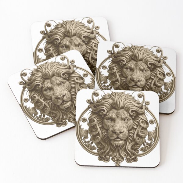 Item preview, Grey Lion Art Print - Majestic Monochrome Lion Portrait designed and sold by Mamokhy.