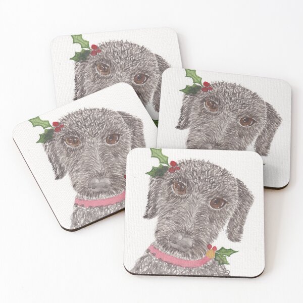 Item preview, Black Christmas Puppy designed and sold by Kirsten Robinson Art.