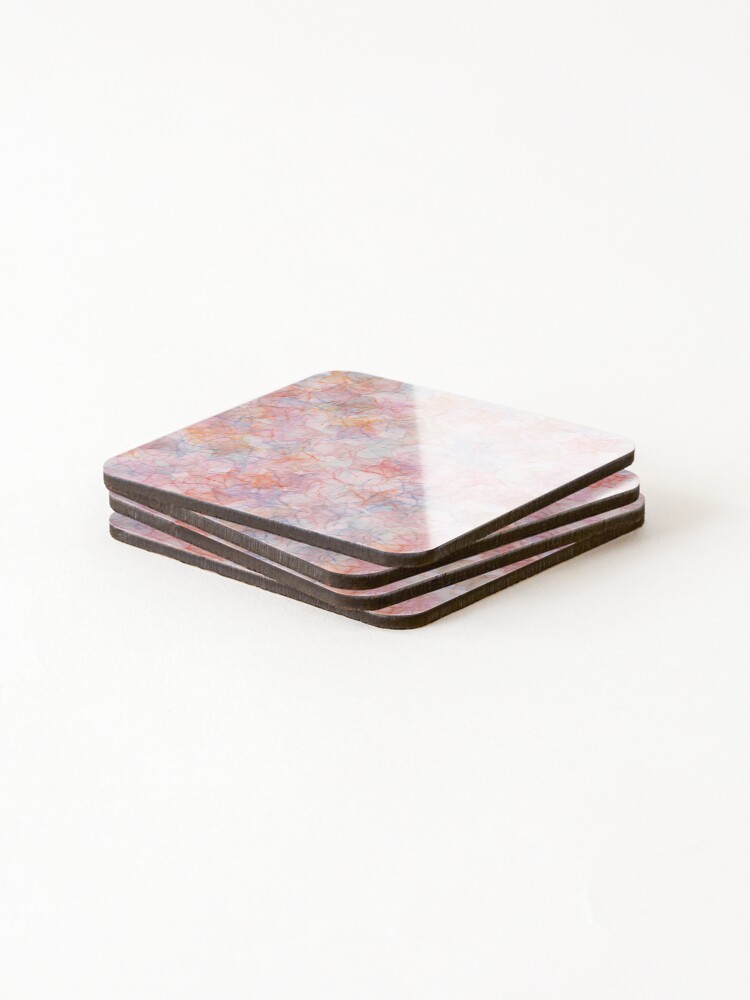 Thumbnail 4 of 5, Coasters (Set of 4), Light Ink Blot Pattern Multicolor designed and sold by Deanmindvortex.