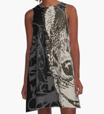 Alice In Wonderland Cheshire Cat Grunge A-Line Dress