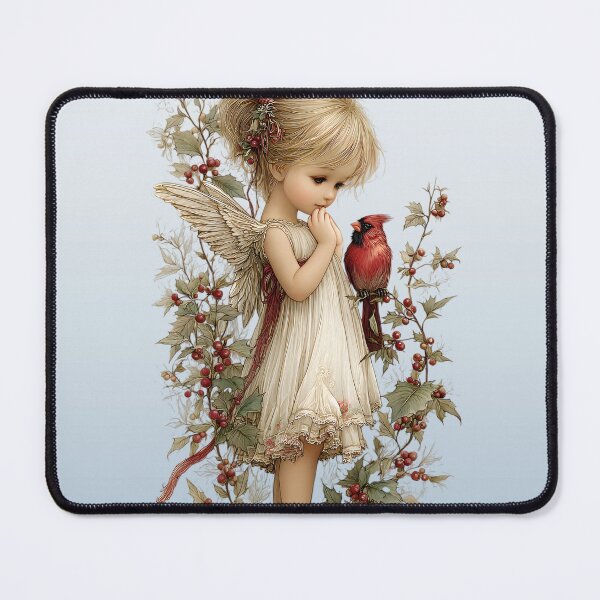 Item preview, Little Angel with Red Cardinal designed and sold by Eclectic Monkey.