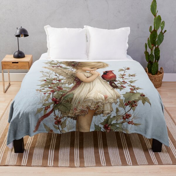 Item preview, Little Angel with Red Cardinal designed and sold by Eclectic Monkey.