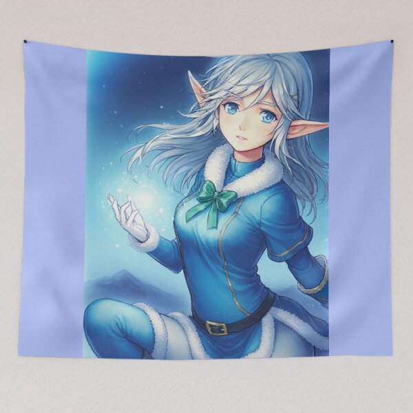 Item preview, Mystic Blue Christmas Elf Girl designed and sold by ArtsJulian.