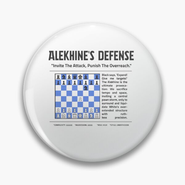 Item preview, ALEKHINE'S DEFENSE Chess T-Shirt | Punish the Overreach designed and sold by Sorcend.