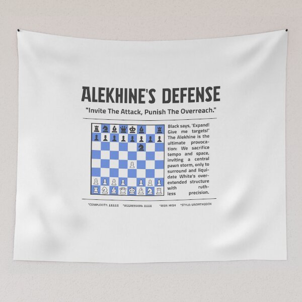 Item preview, ALEKHINE'S DEFENSE Chess T-Shirt | Punish the Overreach designed and sold by Sorcend.