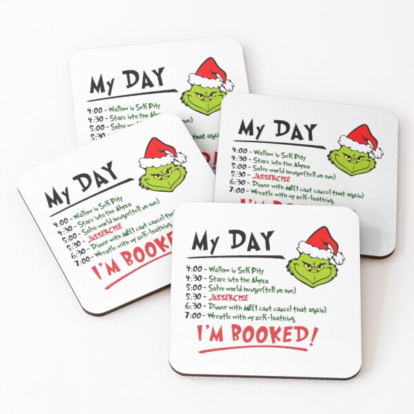 Item preview, Grinch My Day I'm Booked Funny Christmas Mood designed and sold by mautinzreqatz.