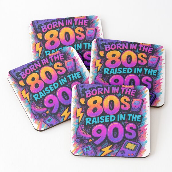 Item preview, BORN IN THE '80S, RAISED IN THE '90S – Retro Nostalgia Blast designed and sold by DECORATE.THE.CITY (D.T.C).