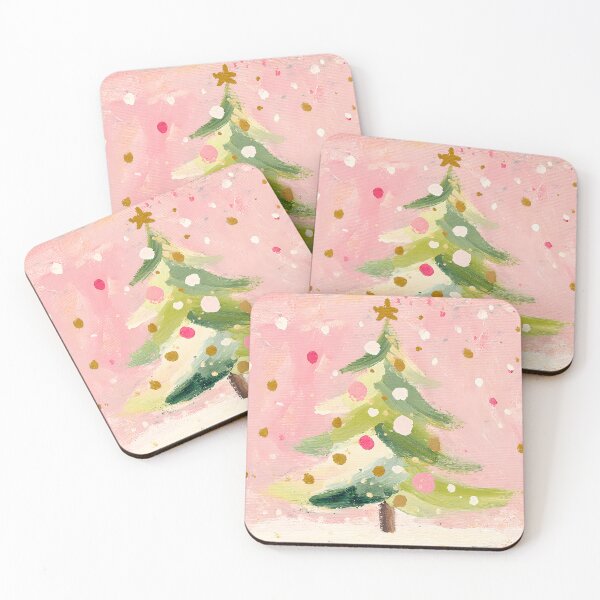 Item preview, Pastel Pink Christmas Tree 2 designed and sold by FlaskLab.