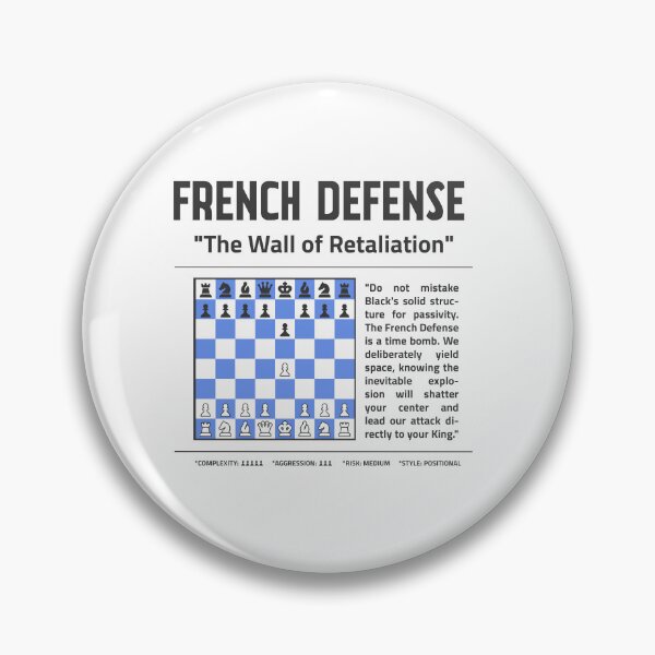 Item preview, FRENCH DEFENSE Chess Opening T-Shirt | The Wall of Retaliation designed and sold by Sorcend.