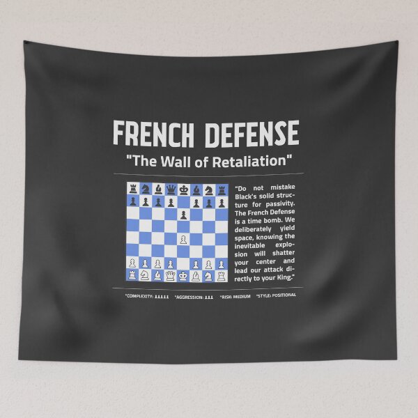 Item preview, FRENCH DEFENSE Chess Opening T-Shirt | The Wall of Retaliation designed and sold by Sorcend.
