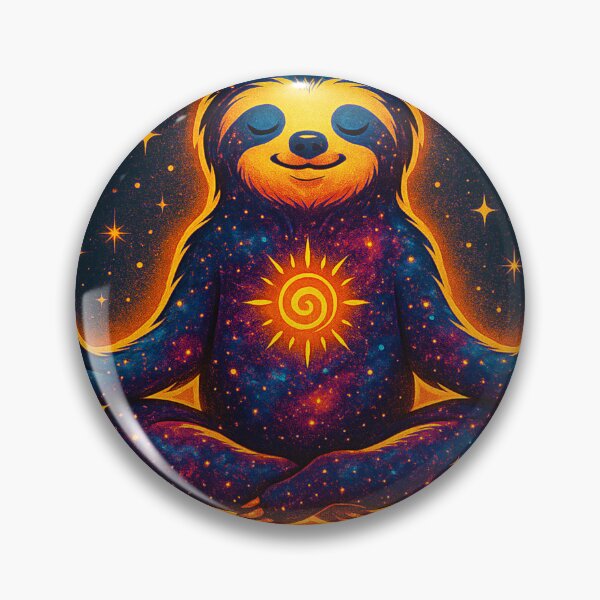 Item preview, Cosmic Meditating Sloth with Glowing Lotus and Moon – Peaceful Celestial Galaxy Animal Art for Relaxation and Mindfulness Lovers designed and sold by TTM Inspirational.