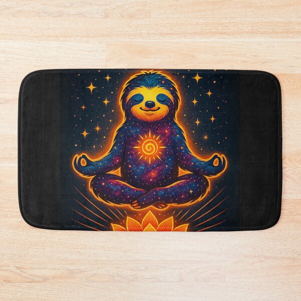 Item preview, Cosmic Meditating Sloth with Glowing Lotus and Moon – Peaceful Celestial Galaxy Animal Art for Relaxation and Mindfulness Lovers designed and sold by TTM Inspirational.